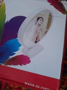 Round Magic Mirror Tabletop Customized Photo Frame (White) photo review