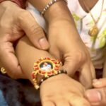 Customized to Photo print Rakhi for Men with Roli Chawal and Greeting Card photo review