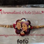 Customized to Photo print Rakhi for Men with Roli Chawal and Greeting Card photo review